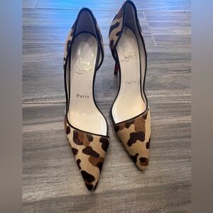 Christian Louboutin pony hair heels.